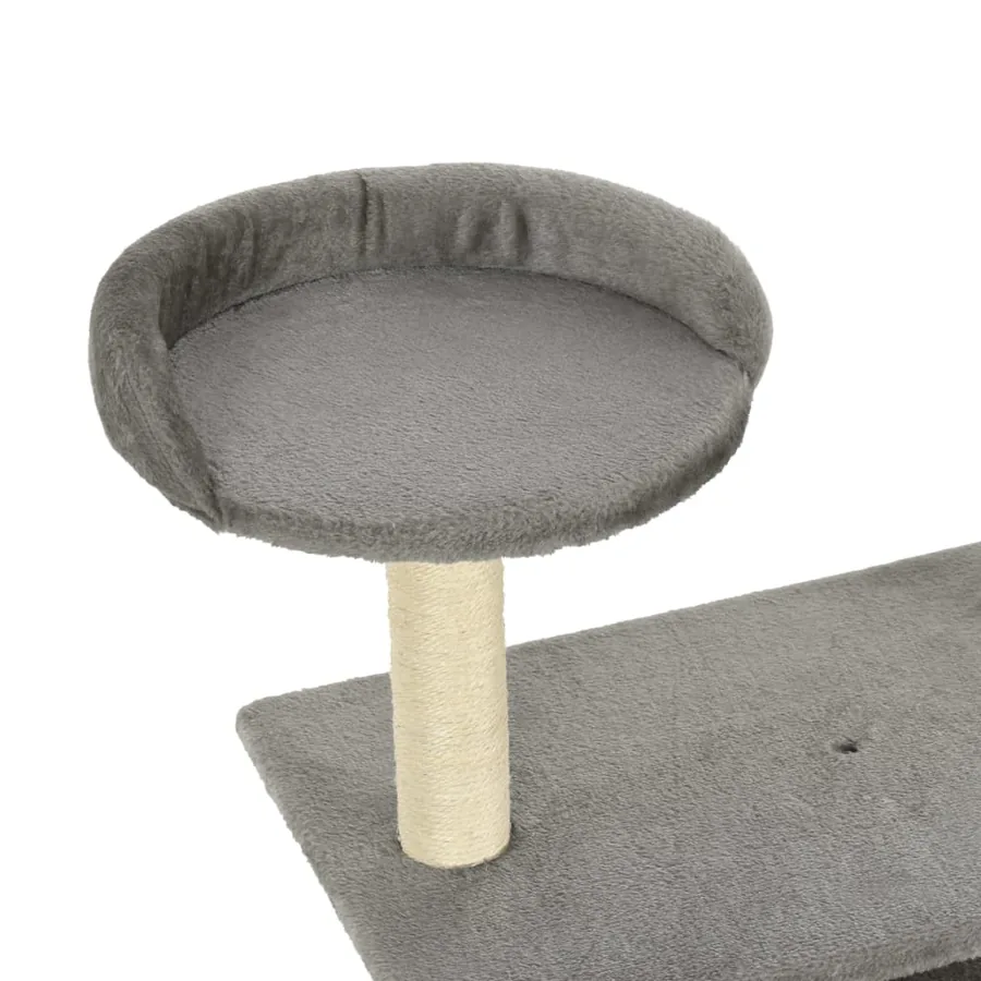 Arbre à chat avec griffoirs en sisal 95 cm Gris - 5