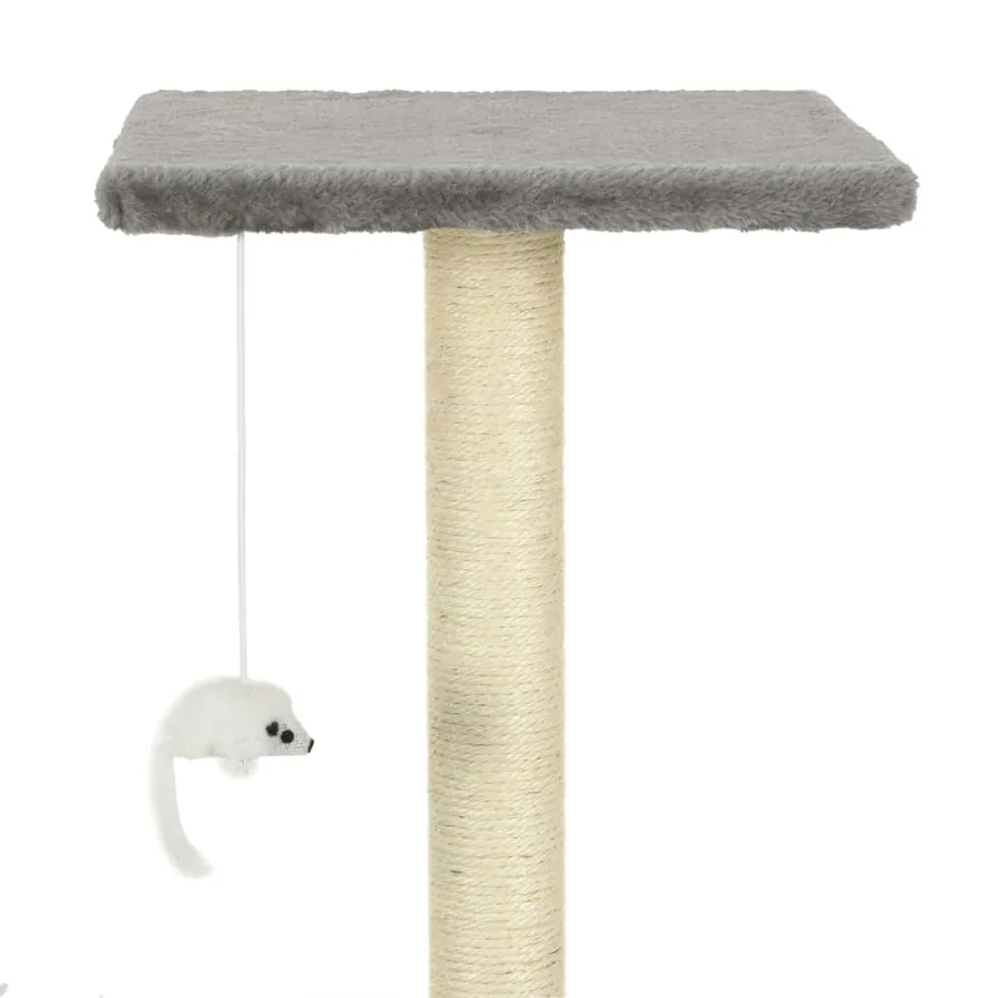 Arbre à chat avec griffoirs en sisal 95 cm Gris - 6
