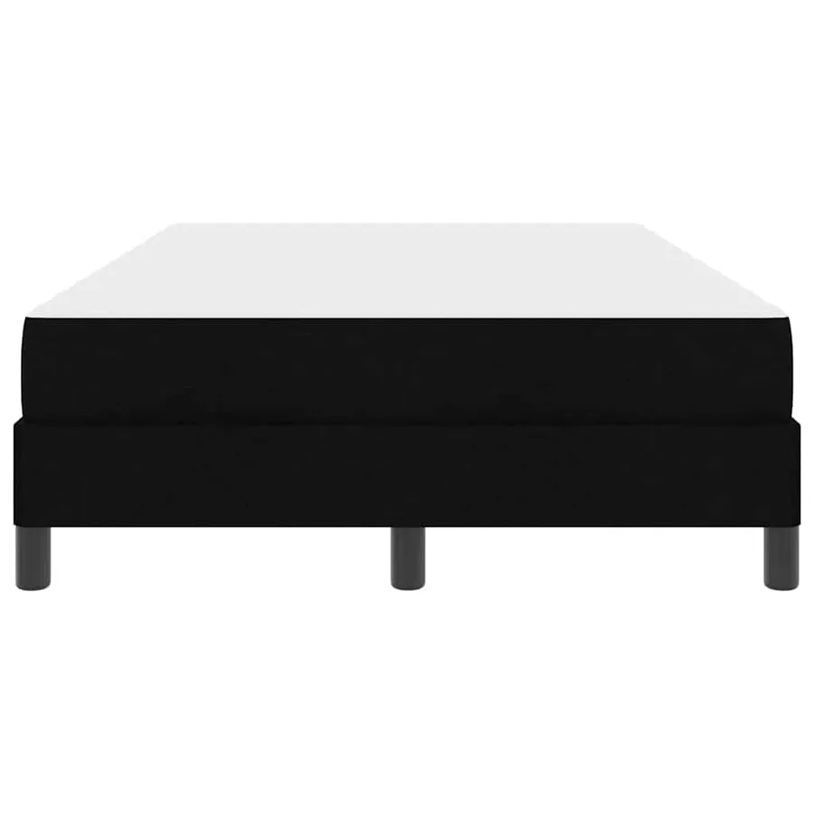 Lit à ressorts avec matelas Noir 120 x 200 cm tissu - 7