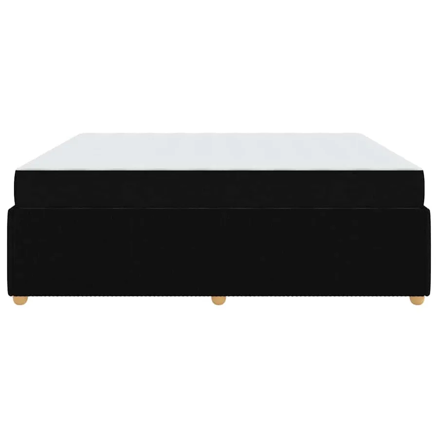 Cadre de lit avec matelas Noir 180 x 200 cm tissu - 6