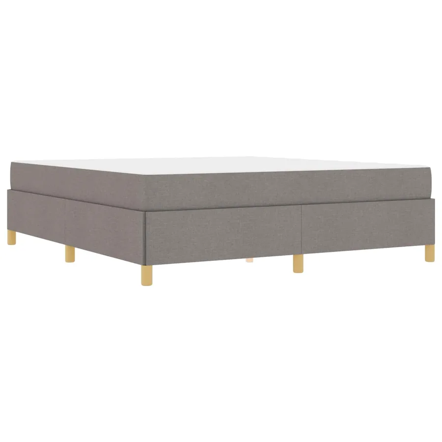 Cadre de lit avec matelas Taupe 180 x 200 cm tissu - 4