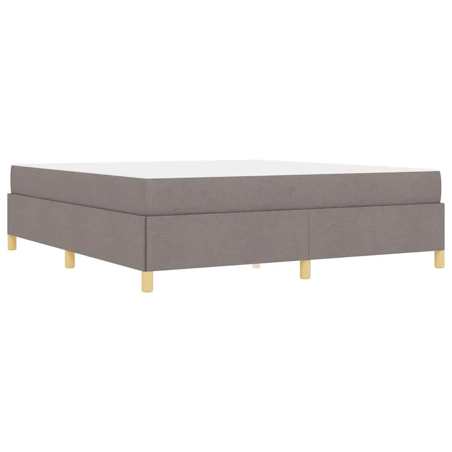 Cadre de lit avec matelas Taupe 180 x 200 cm tissu - 9