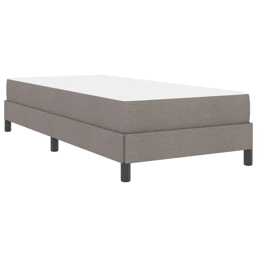 Lit à ressorts avec matelas Taupe 90 x 190 cm tissu - 9