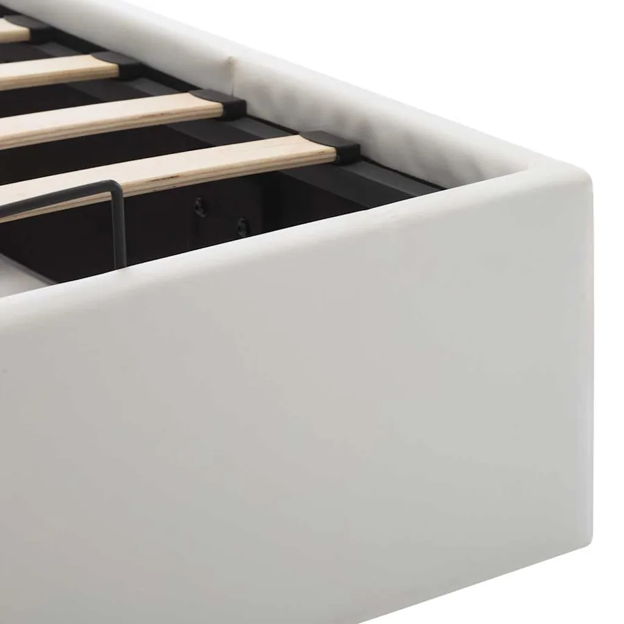 Cadre de lit avec rangement hydraulique 180x200 cm similicuir - 11