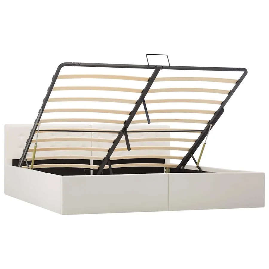 Cadre de lit avec rangement hydraulique 180x200 cm similicuir - 2
