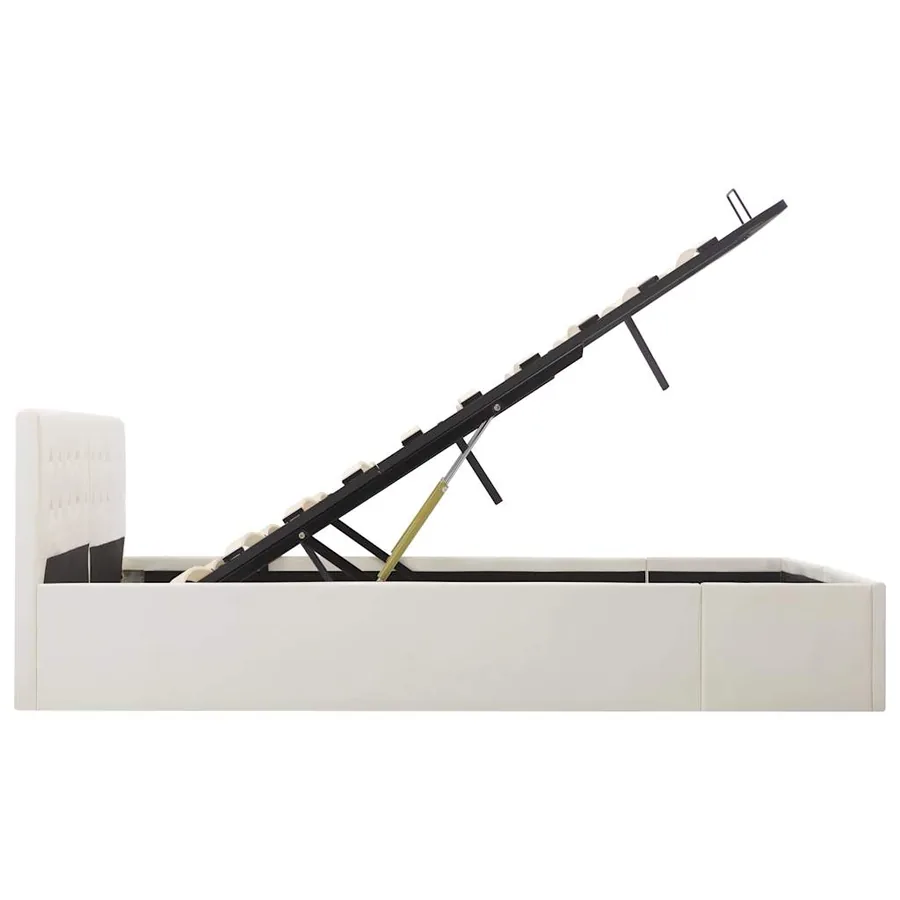 Cadre de lit avec rangement hydraulique 180x200 cm similicuir - 8