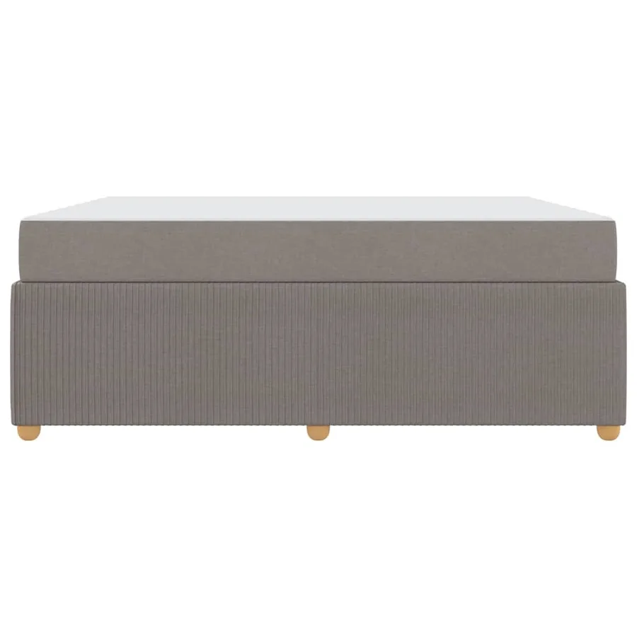 Cadre de lit avec matelas Taupe 180 x 200 cm tissu - 5
