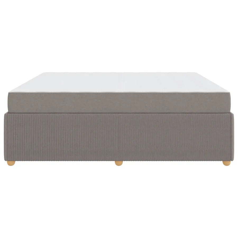 Cadre de lit avec matelas Taupe 180 x 200 cm tissu - 6