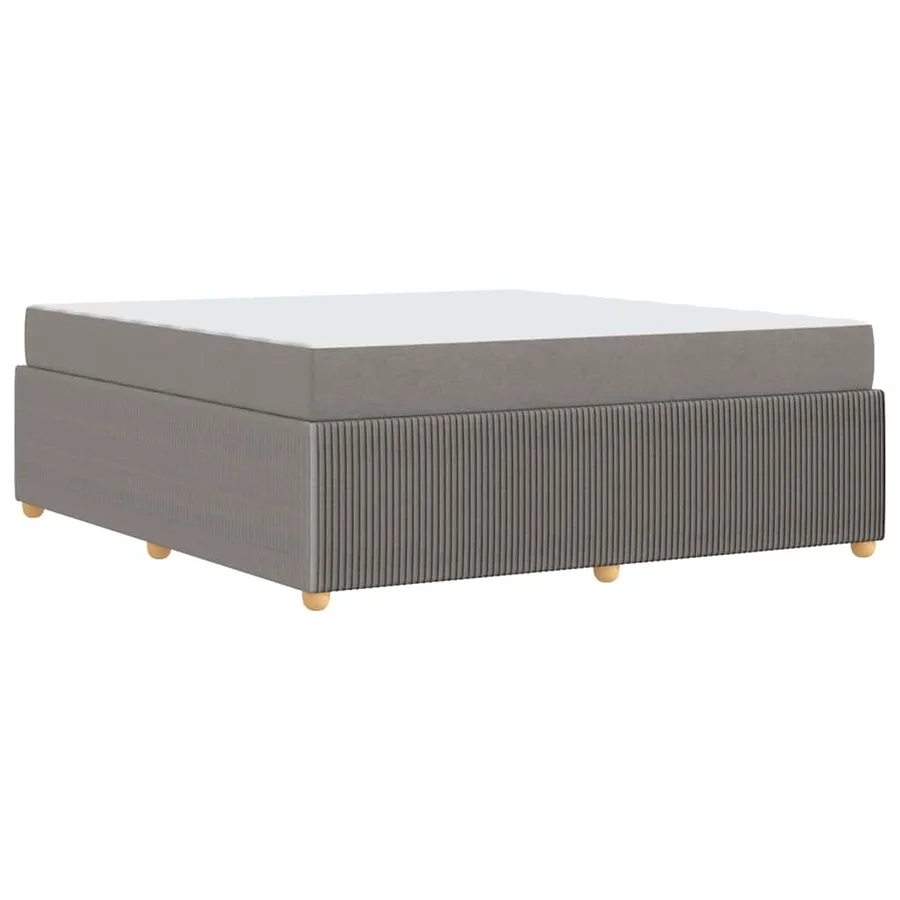 Cadre de lit avec matelas Taupe 180 x 200 cm tissu - 7