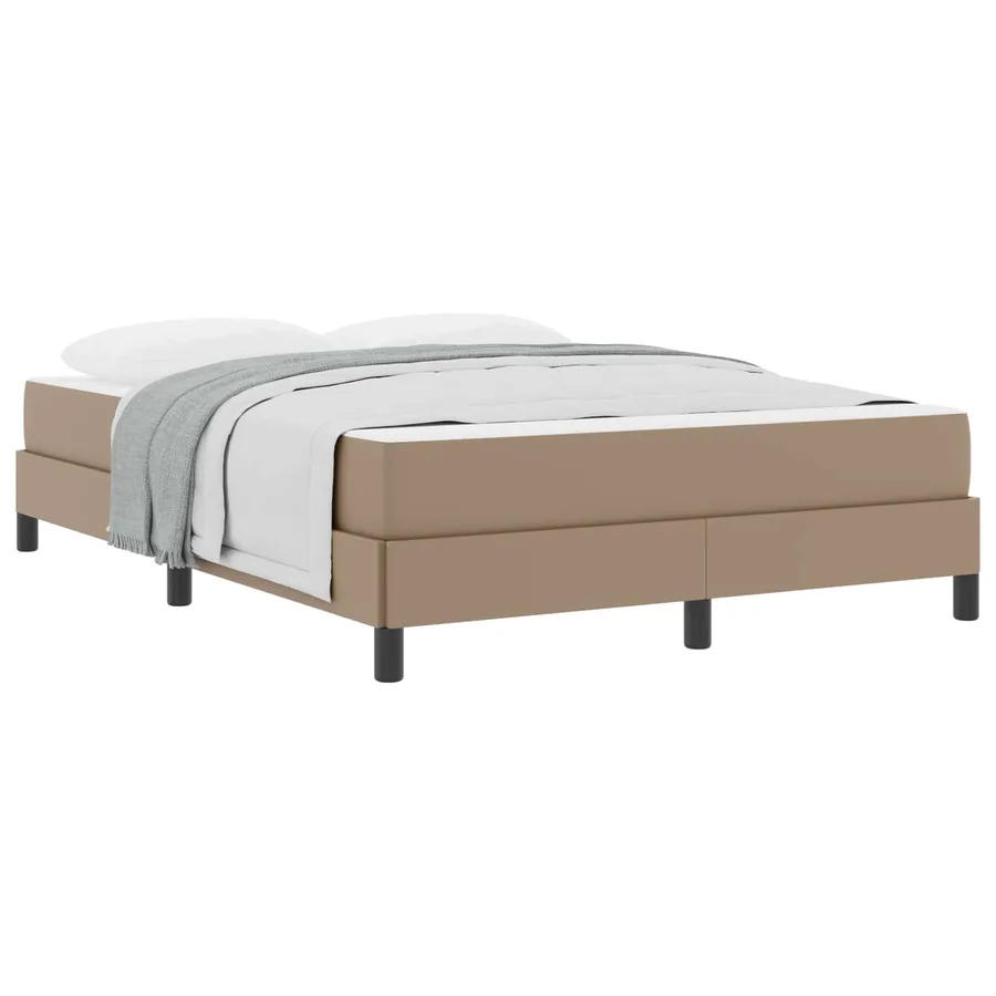 Cadre de lit avec matelas Cappuccino 140 x 200 cm tissu - 2