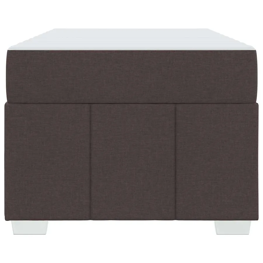 Cadre de lit avec matelas Marron foncé 90 x 200 cm tissu - 7