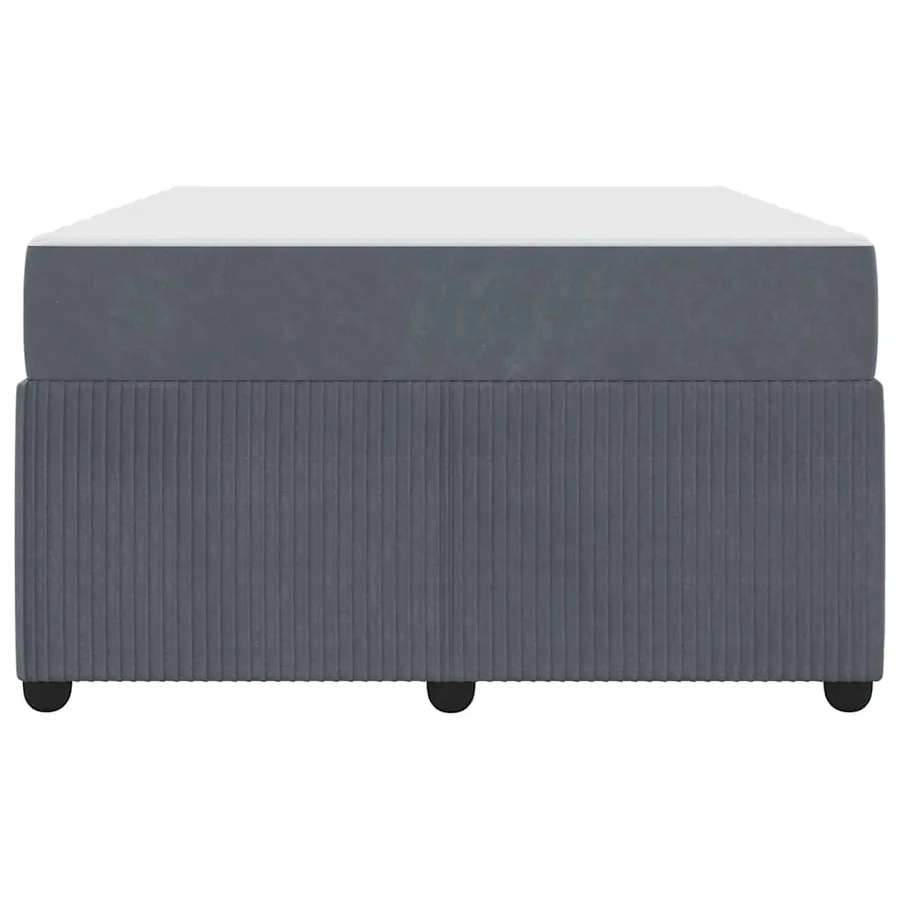 Cadre de lit avec matelas Gris foncé 120 x 200 cm tissu - 5