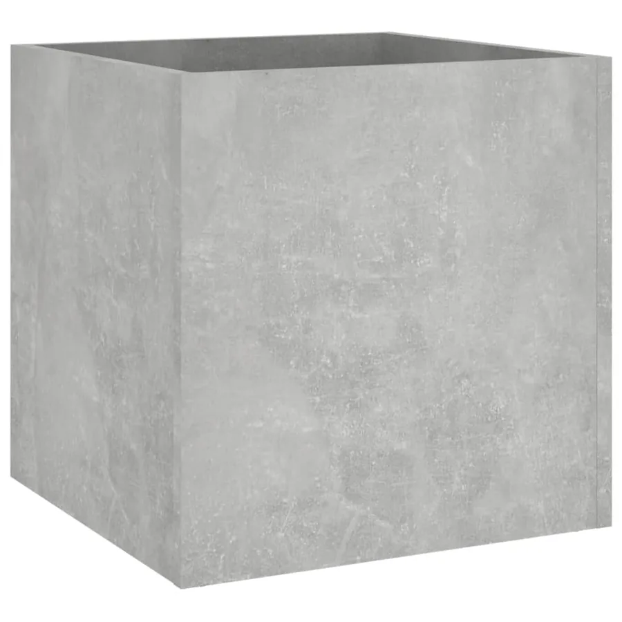 Jardinière Gris béton 40x40x40 cm Bois d'ingénierie - 2