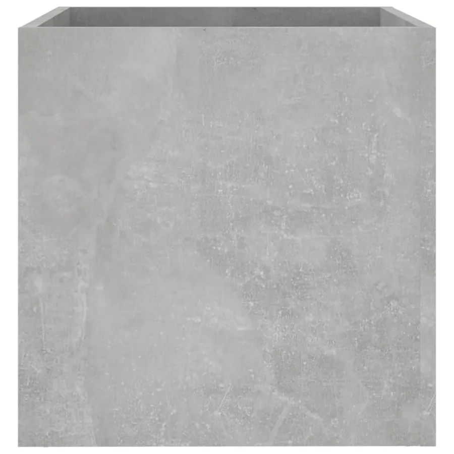 Jardinière Gris béton 40x40x40 cm Bois d'ingénierie - 5