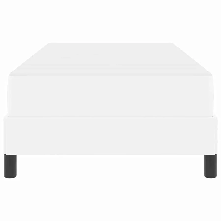 Cadre de lit avec matelas Blanc pur 90 x 200 cm tissu - 7