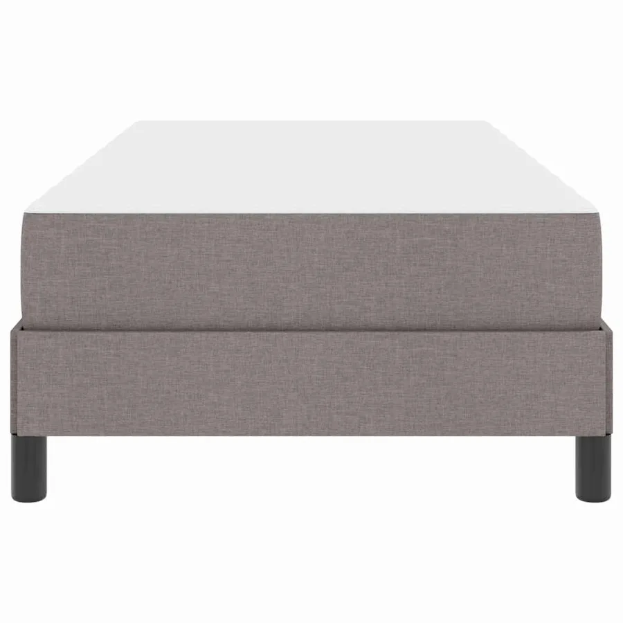 Lit à ressorts avec matelas Taupe 100 x 200 cm tissu - 7