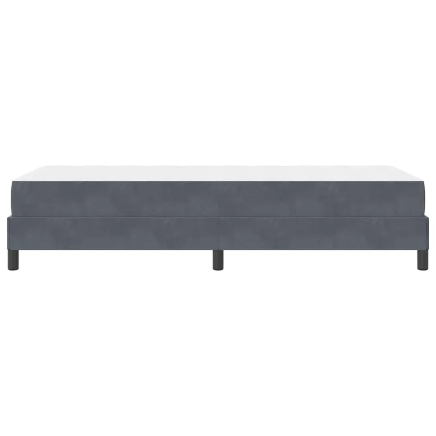 Lit à ressorts avec matelas Gris foncé 100 x 210 cm tissu - 6