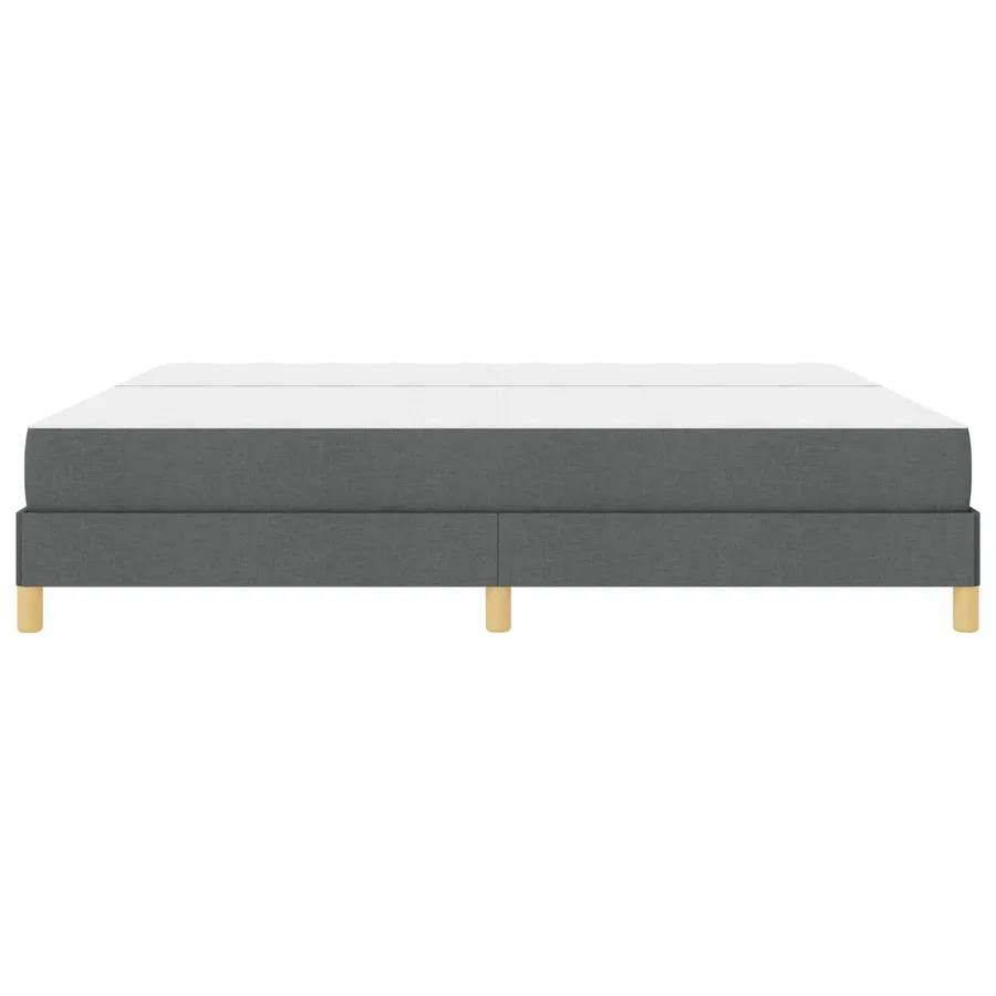Lit à ressorts avec matelas Gris foncé 200 x 200 cm tissu - 6