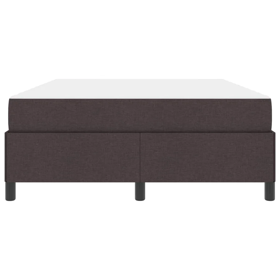 Lit à ressorts avec matelas Marron foncé 140 x 190 cm tissu - 7