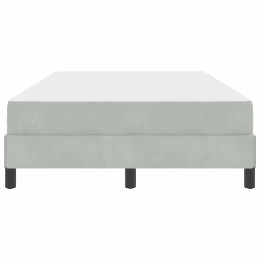 Lit à ressorts avec matelas Gris clair 120 x 220 cm tissu - 5