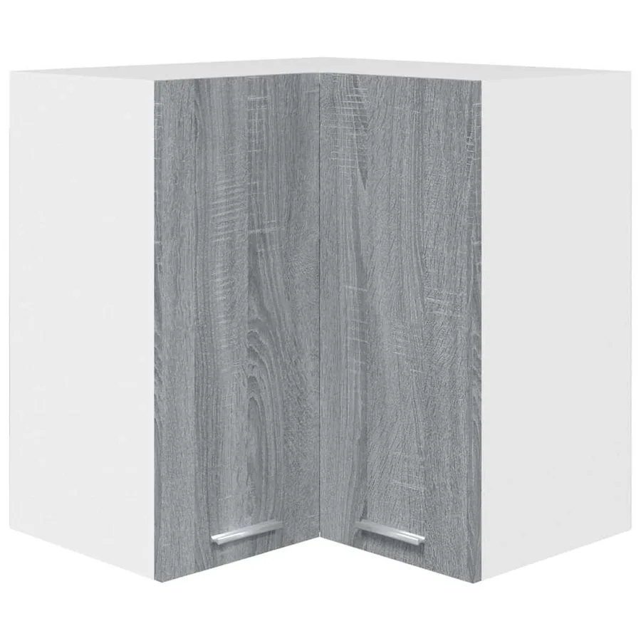 Armoire d'angle suspendue "Lyon" Gris Sonoma 57 x 57 x 60 cm Bois d'ingénierie - 2