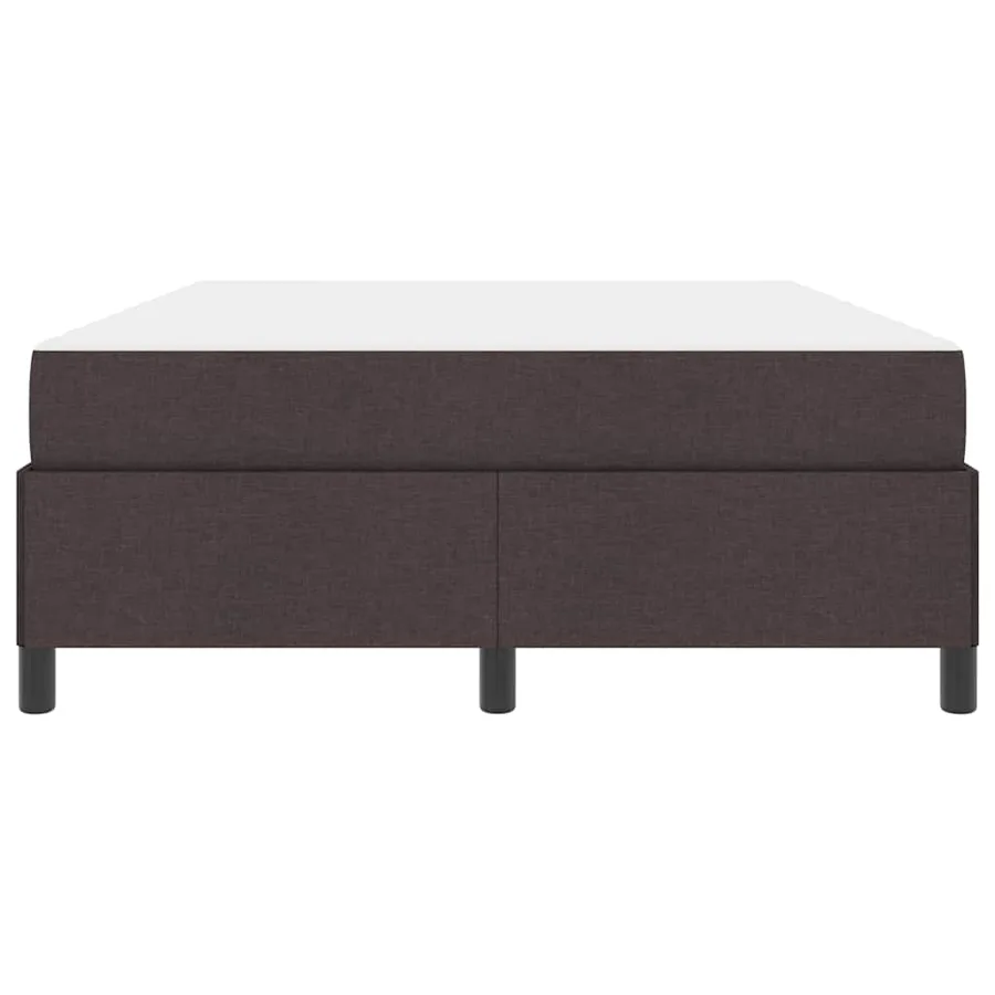 Lit à ressorts Marron foncé 160 x 200 cm tissu - 7