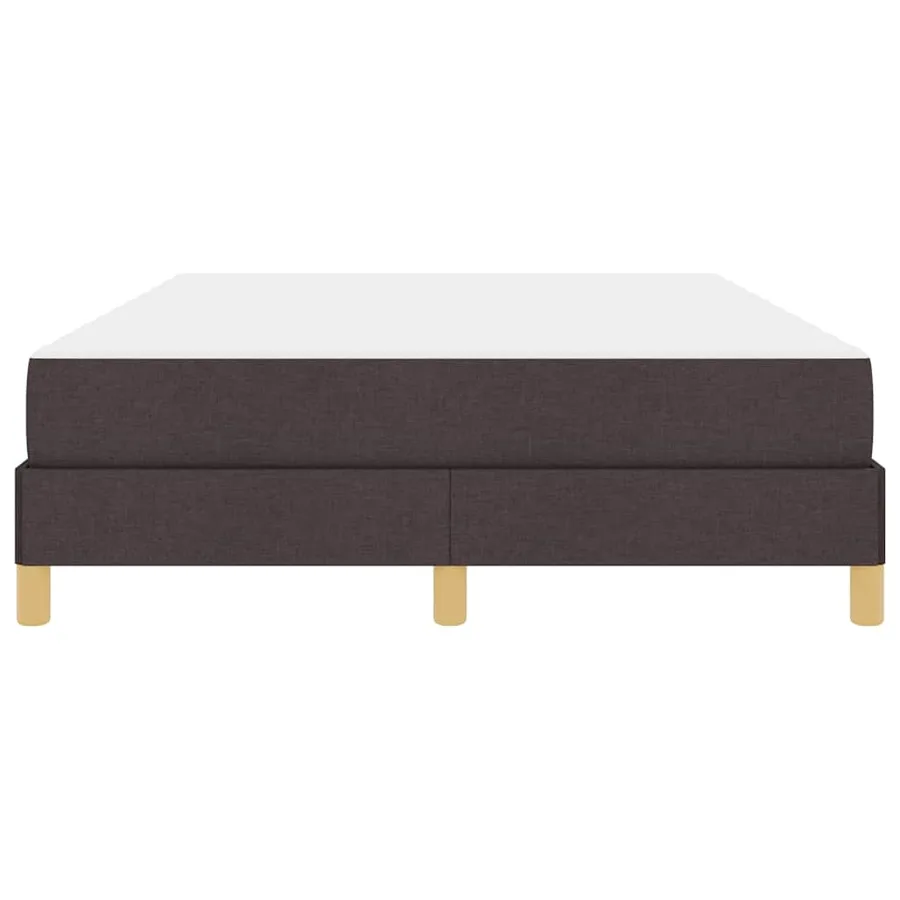 Lit à ressorts avec matelas Marron foncé 140 x 200 cm tissu - 7