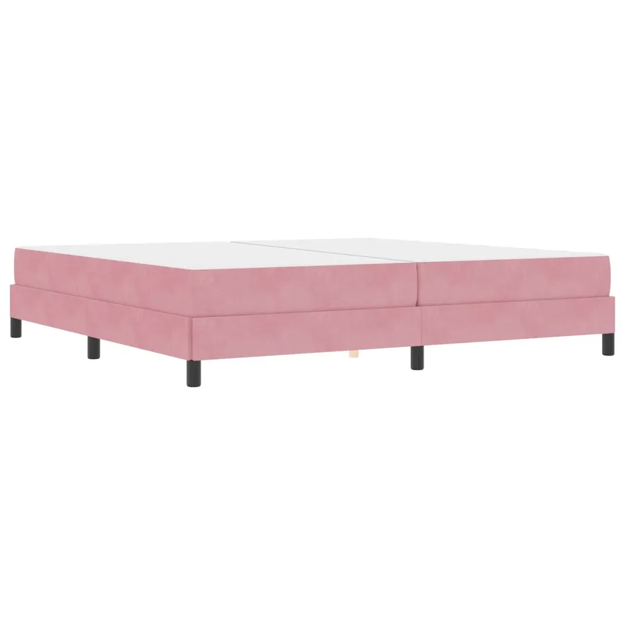 Lit à ressorts avec matelas Rose 200 x 200 cm tissu - 2