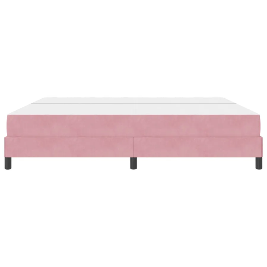 Lit à ressorts avec matelas Rose 200 x 200 cm tissu - 6