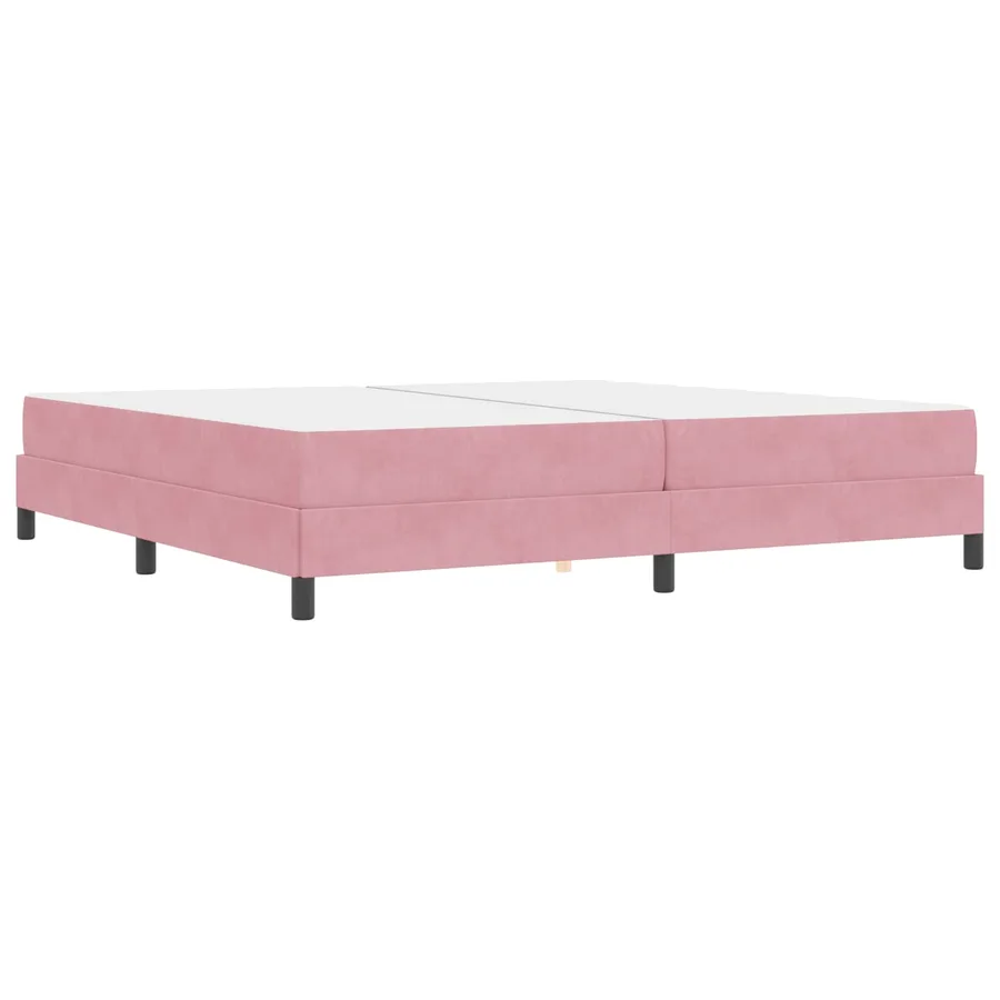 Lit à ressorts avec matelas Rose 200 x 200 cm tissu - 7