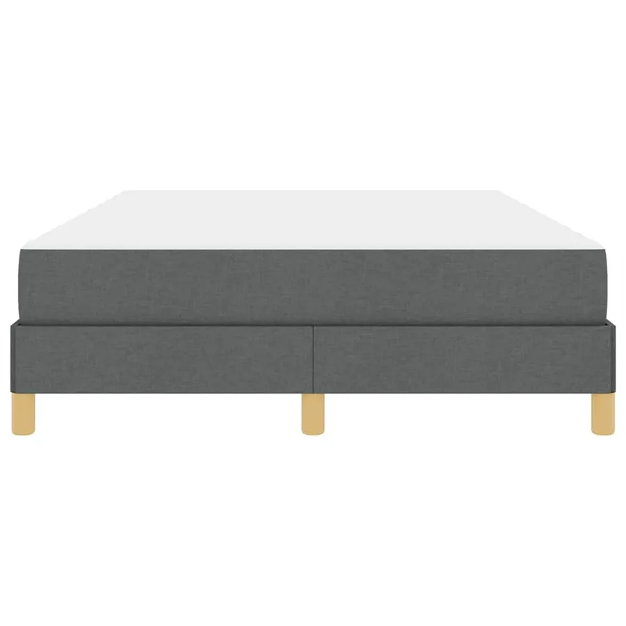 Lit à ressorts avec matelas Gris foncé 140 x 200 cm tissu - 7