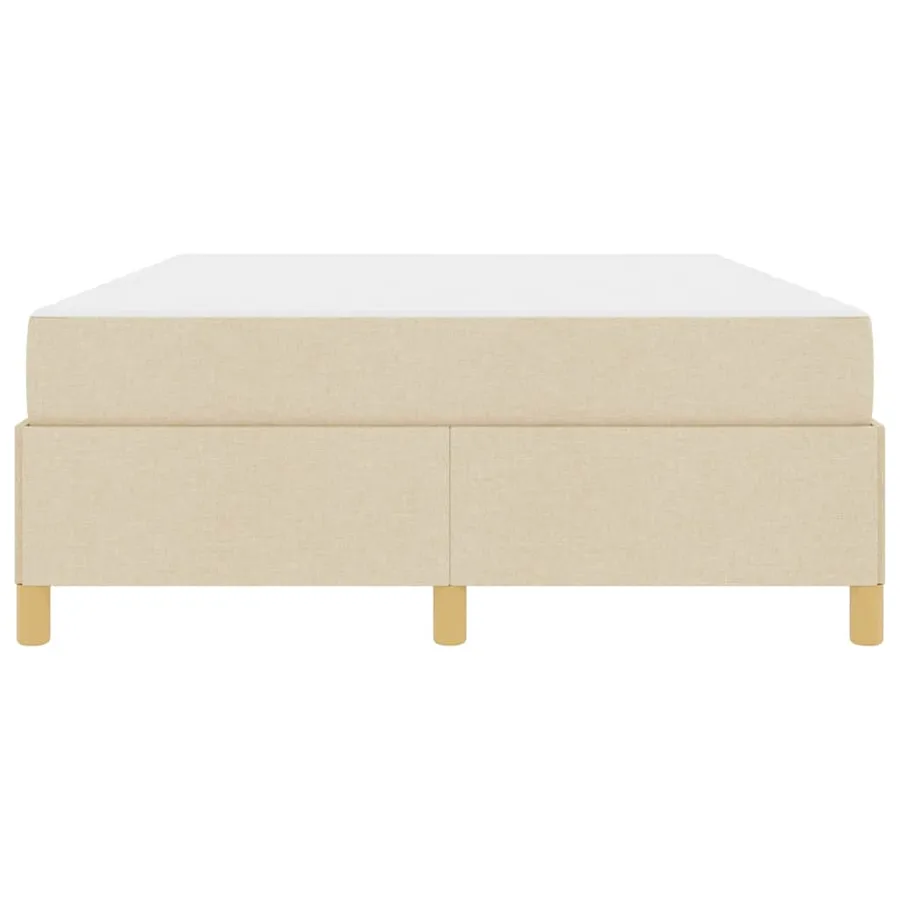 Cadre de lit avec matelas Crème 140 x 200 cm tissu - 7