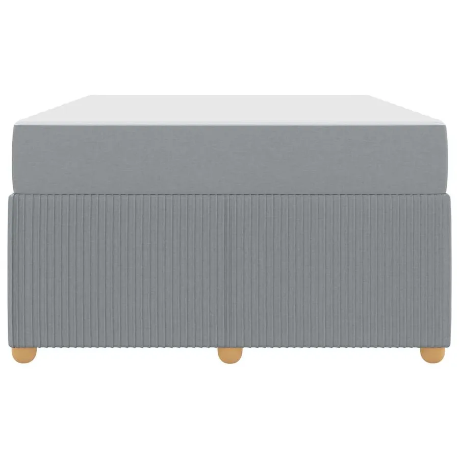 Cadre de lit avec matelas Gris clair 120 x 200 cm tissu - 5