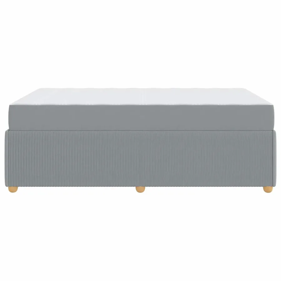 Cadre de lit avec matelas Gris clair 120 x 200 cm tissu - 6