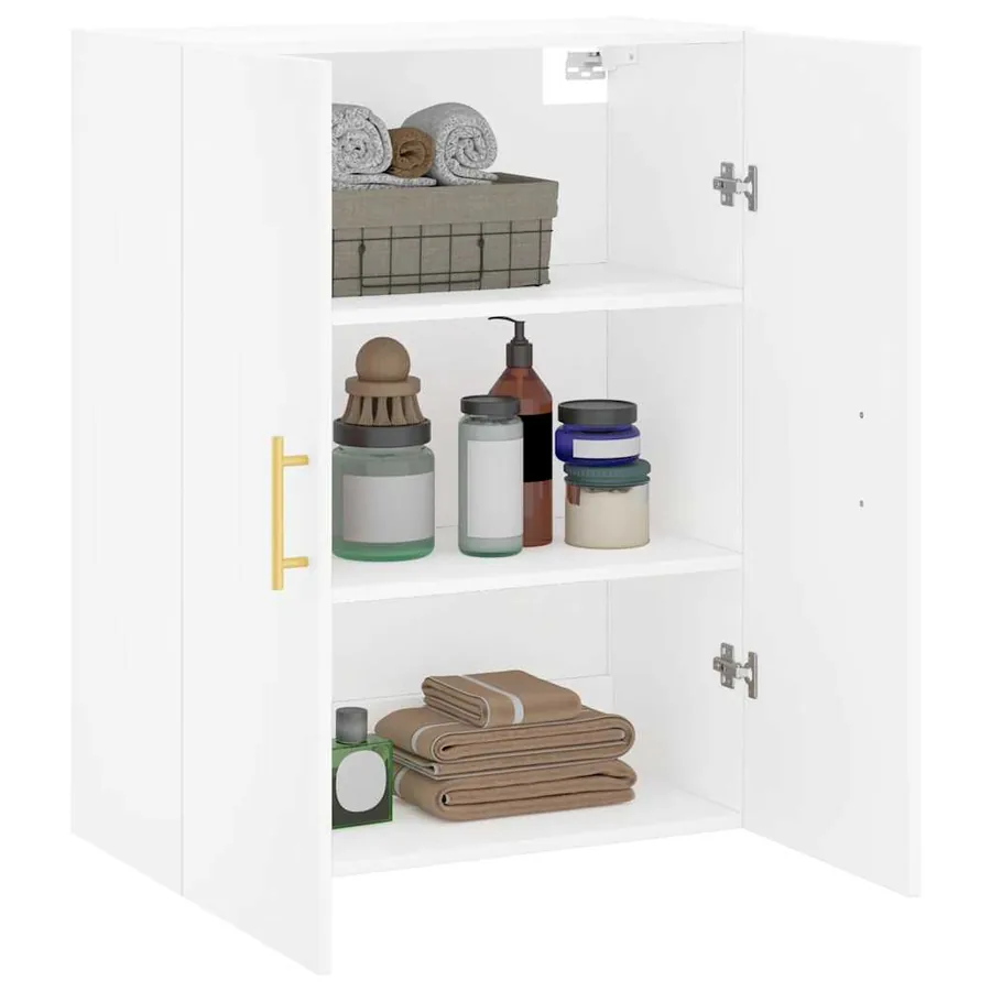 Armoire murale blanc 69,5x34x90 cm - 5