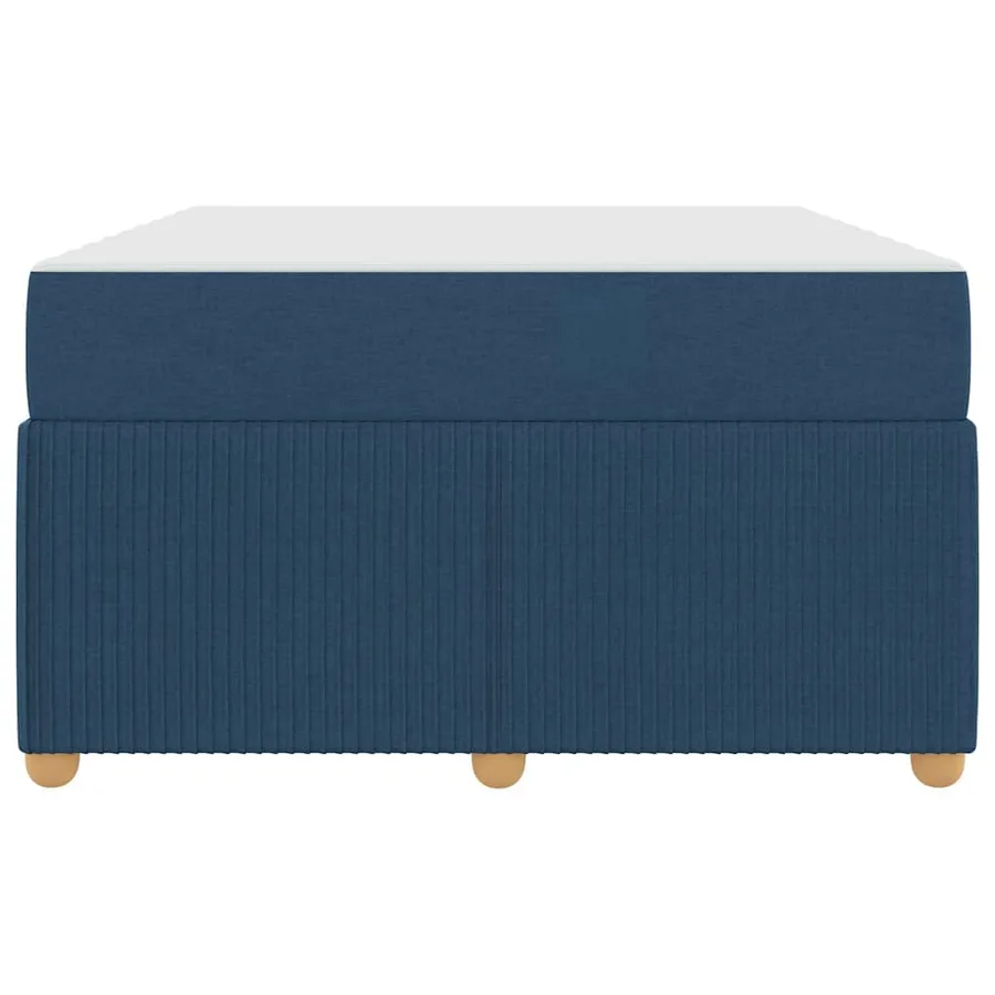 Cadre de lit avec matelas Bleu 120 x 200 cm tissu - 5