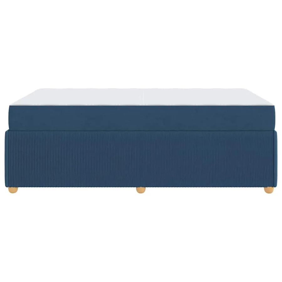 Cadre de lit avec matelas Bleu 120 x 200 cm tissu - 6