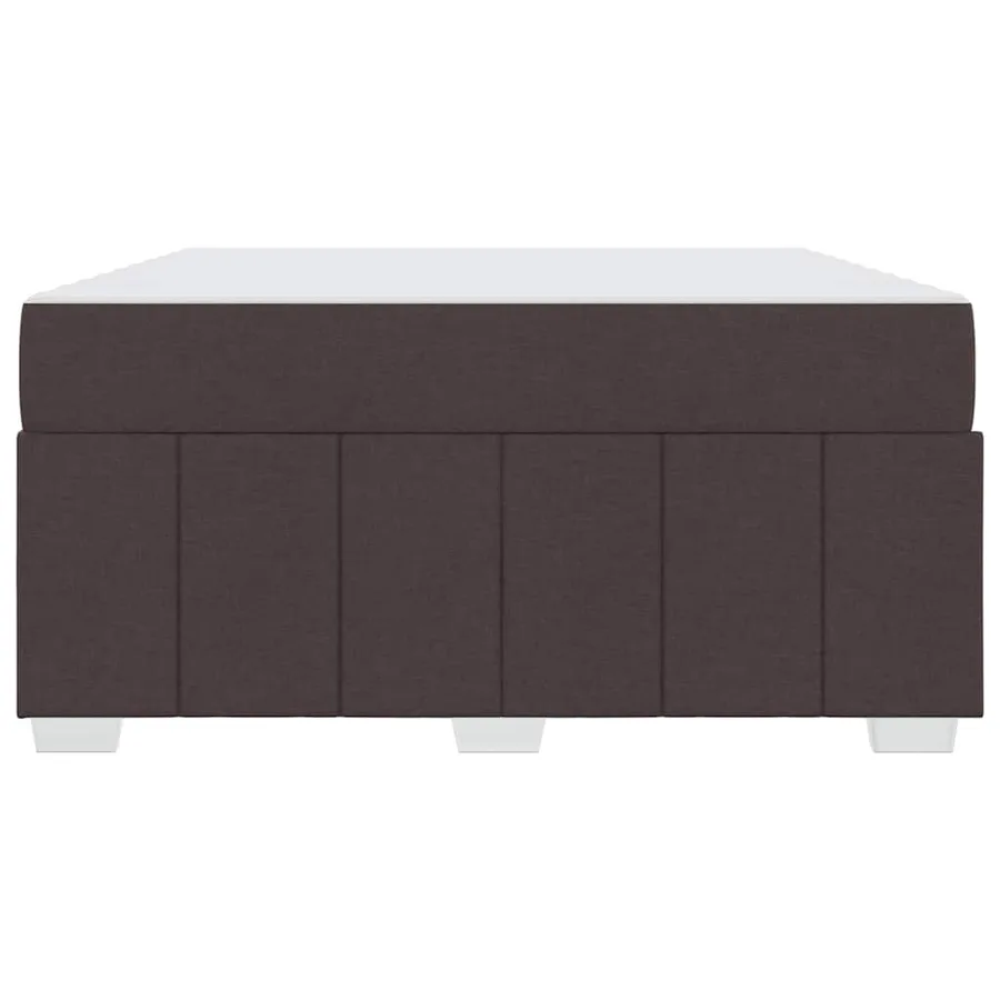 Cadre de lit avec matelas Marron foncé 140 x 200 cm tissu - 7