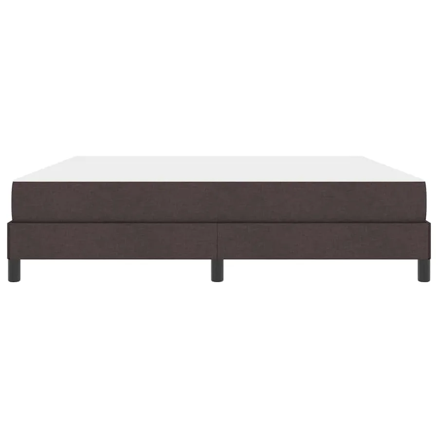 Lit à ressorts avec matelas Marron foncé 180 x 200 cm tissu - 7