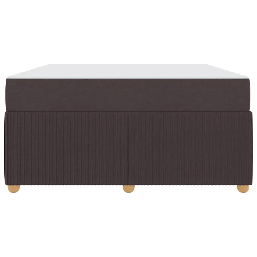 Cadre de lit avec matelas Marron foncé 160 x 200 cm tissu - 5