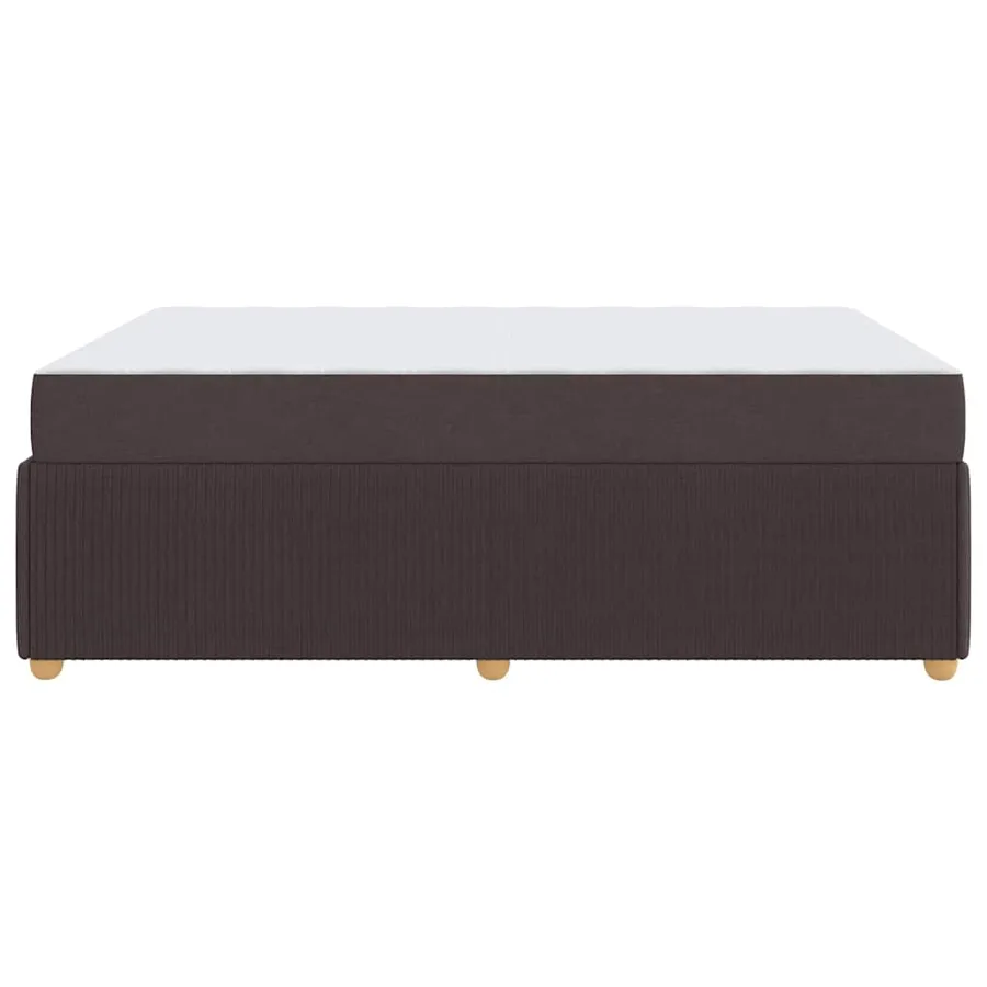 Cadre de lit avec matelas Marron foncé 160 x 200 cm tissu - 6
