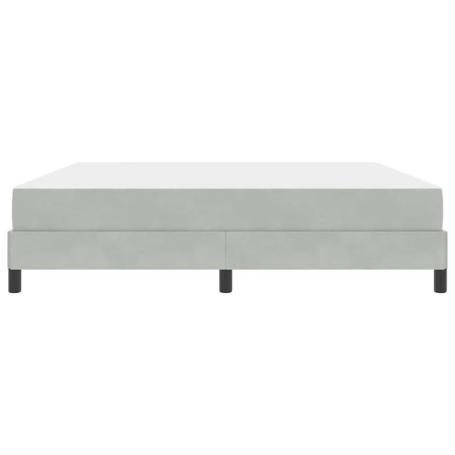 Lit à ressorts avec matelas Gris clair 180 x 200 cm tissu - 7