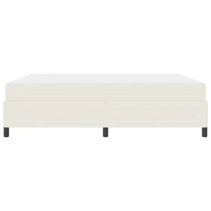 Cadre de lit avec matelas Crème 180 x 200 cm tissu - 6