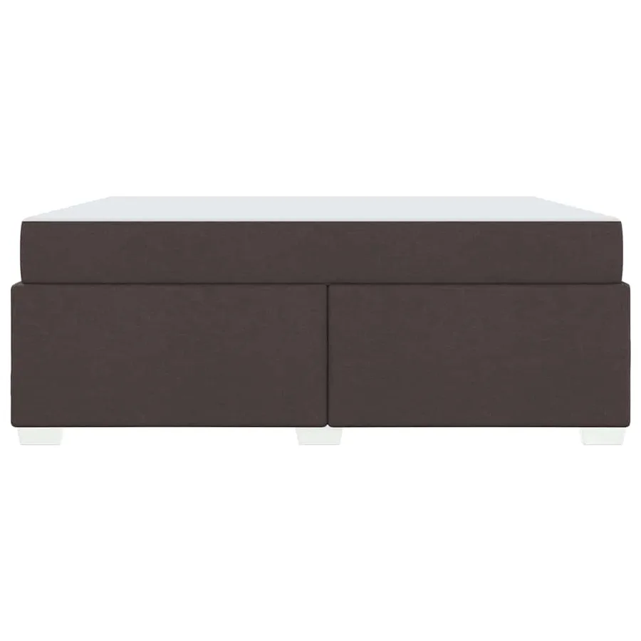 Cadre de lit avec matelas Marron foncé 180 x 200 cm tissu - 5