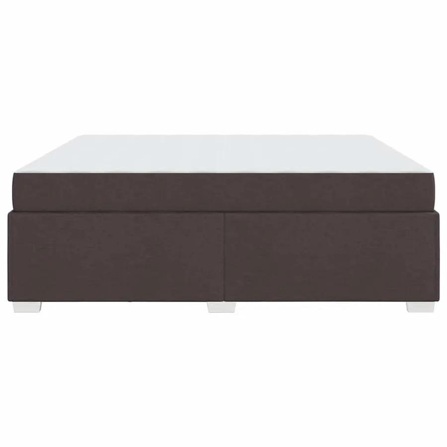 Cadre de lit avec matelas Marron foncé 180 x 200 cm tissu - 6