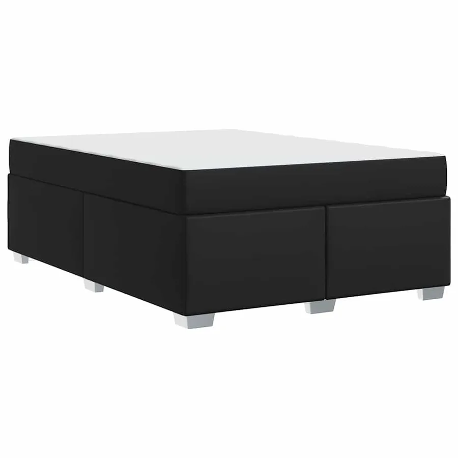 Cadre de lit avec matelas Noir 140 x 200 cm tissu - 7