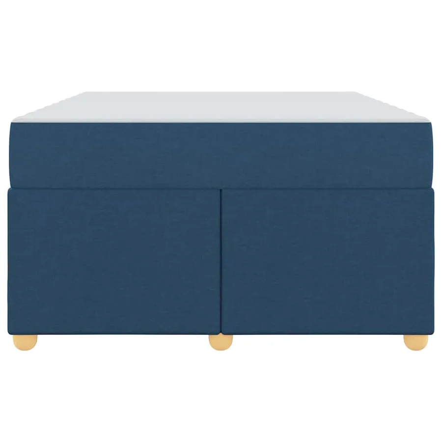Cadre de lit avec matelas Bleu 120 x 190 cm tissu - 5