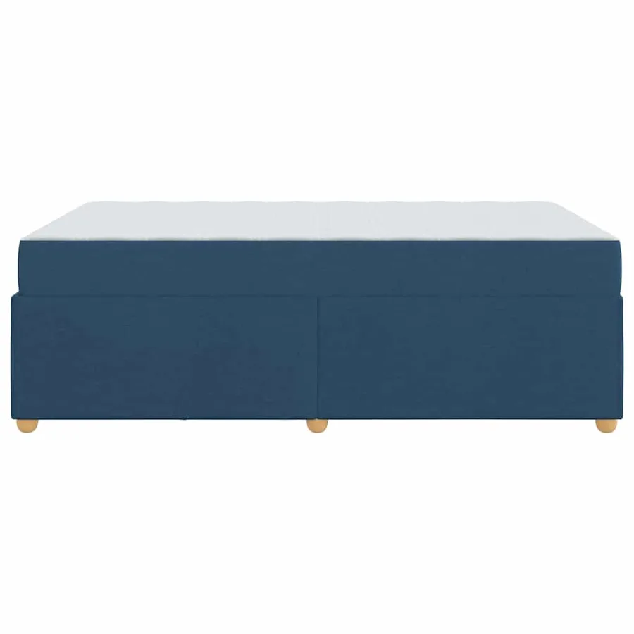 Cadre de lit avec matelas Bleu 120 x 190 cm tissu - 6