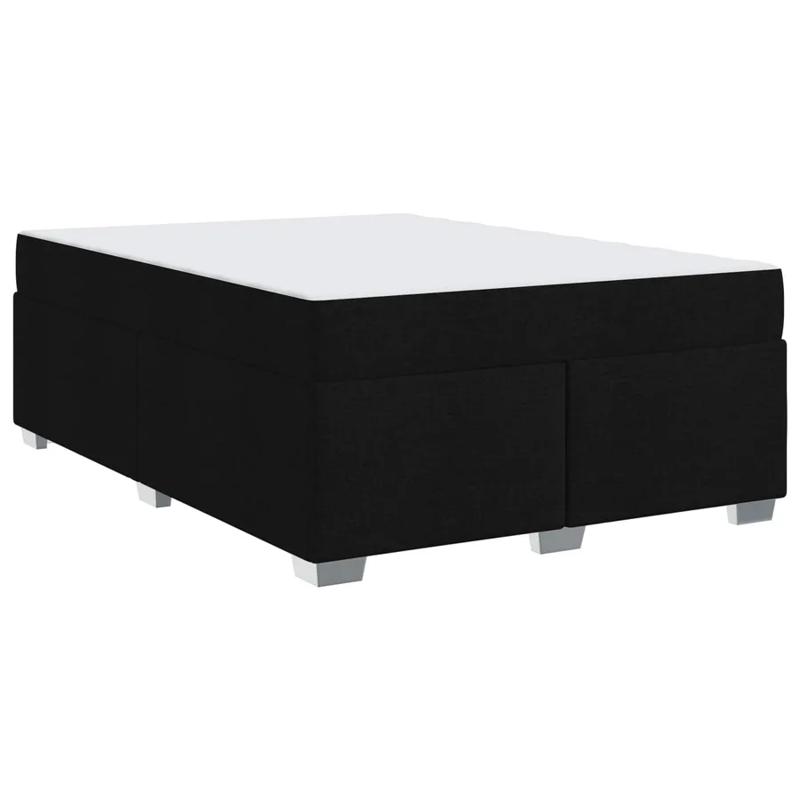 Cadre de lit avec matelas Noir 160 x 200 cm tissu - 2