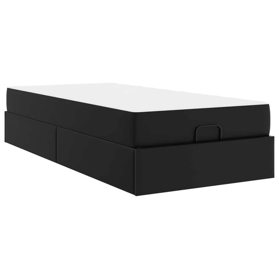 Cadre de lit avec matelas Autre 2 pcs Noir PVC - 5